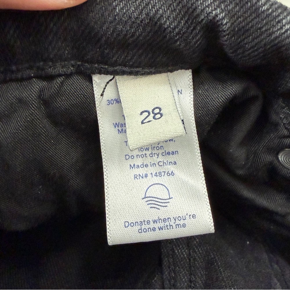Oliver Logan Jeans Womens Size 28 Crosby Black Denim Raw Hem RN# 148766 EUC - Picture 9 of 10